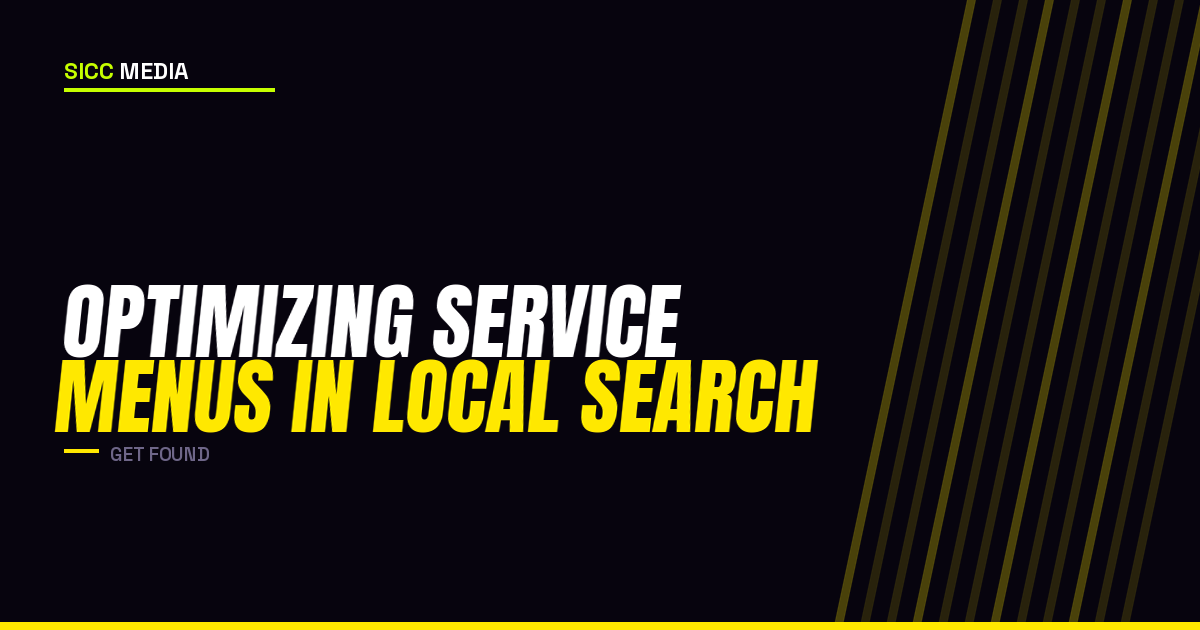 Optimizing Service Menus in Local Search