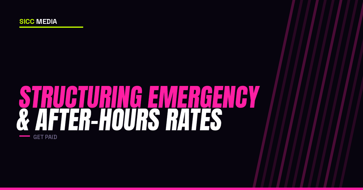 Structuring Emergency & After-Hours Rates