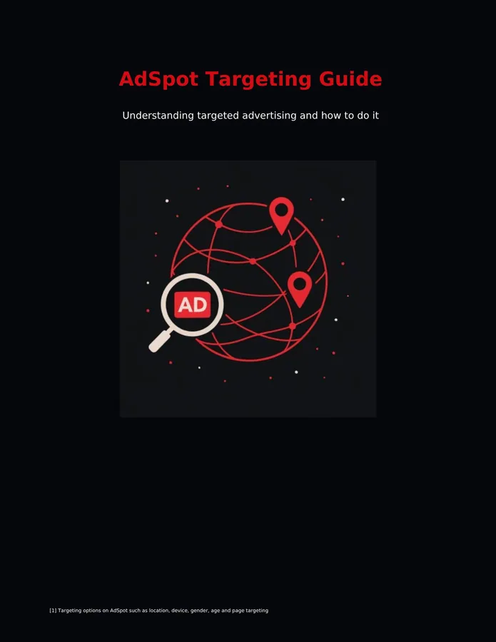 AdSpot. Targeting guide, cover.