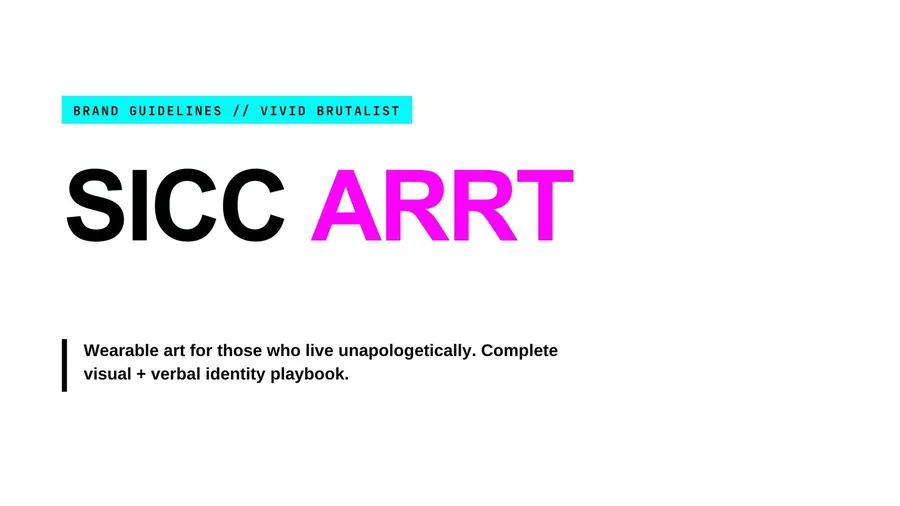 Sicc Arrt. Identity deck, cover.