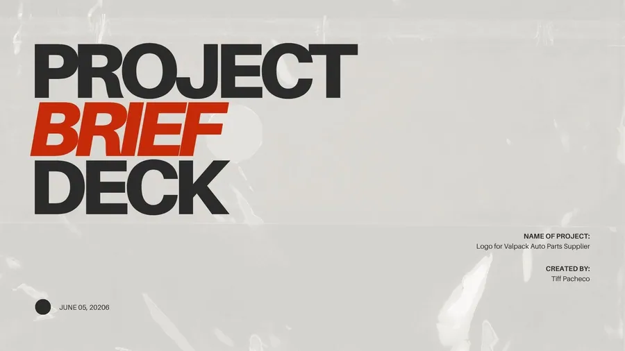 Velpic Auto. Proposal, cover.