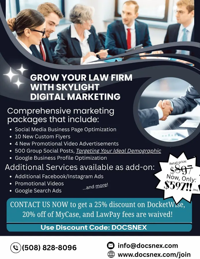 Skylight Digital Marketing. Law firm growth ad.