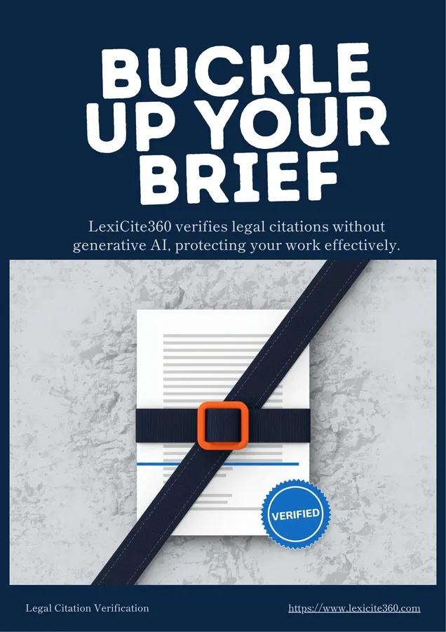 LexiCite360. Buckle up your brief.