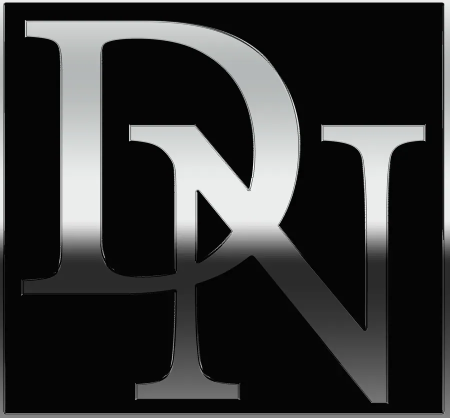 DocsNex. DN monogram, engraved silver.