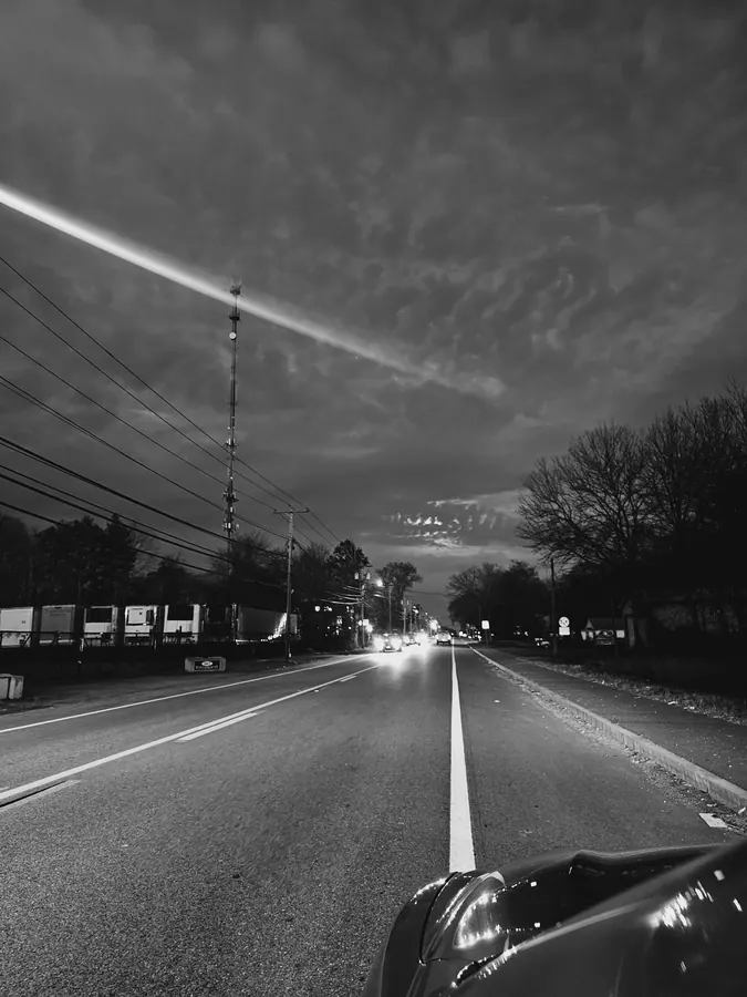 Night drive. Headlights, I.
