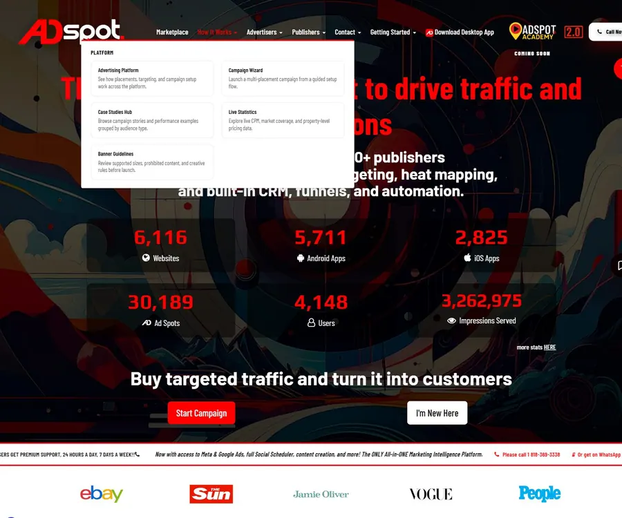 AdSpot. Mega menu, rebuilt.