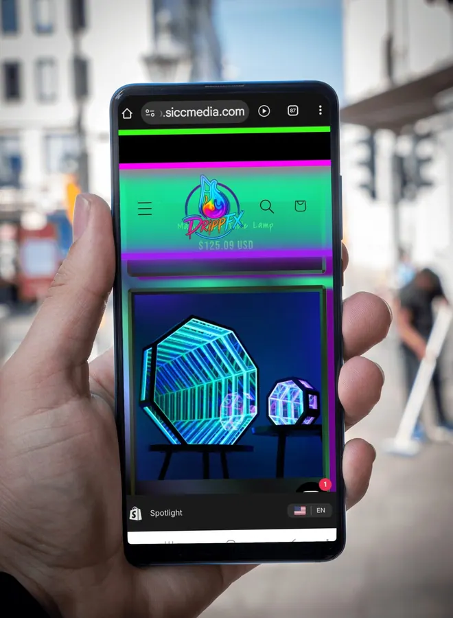 DrippFX. Mobile UI, illuminate.